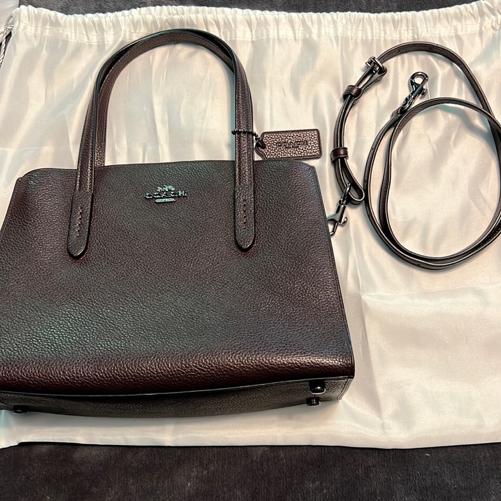 Genuine Coach handbag rich burgundy wine color
